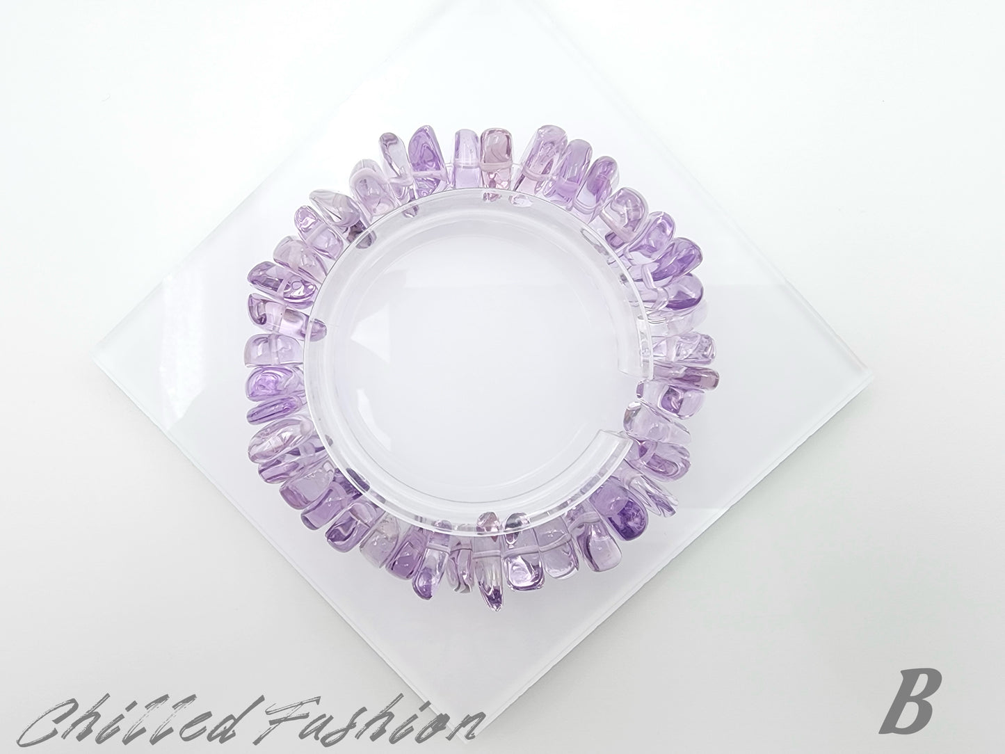 [Bracelet] Natural Bolivian Amethyst Chip Bracelet
