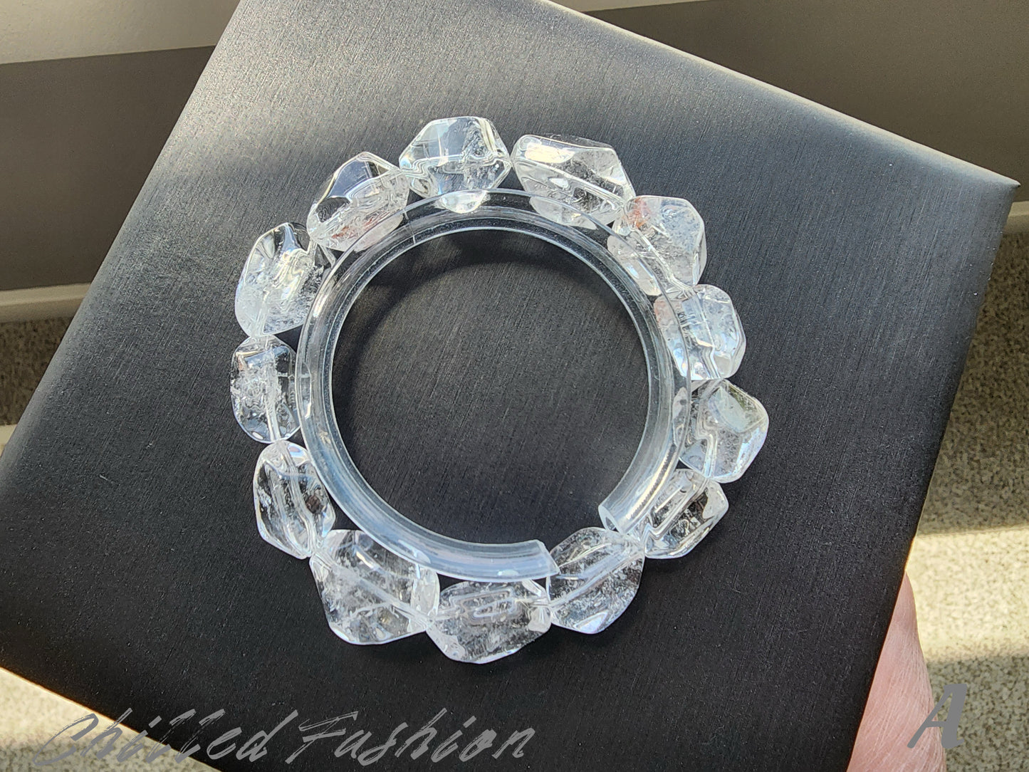[Bracelet] Faceted Clear Quartz Bracelet