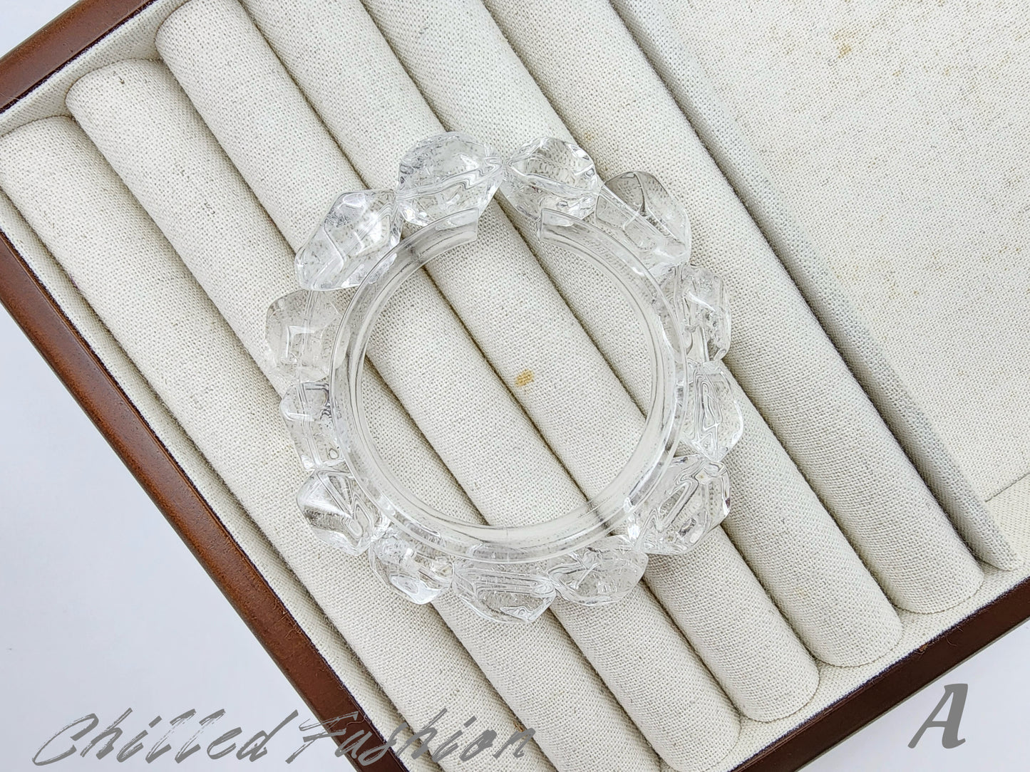 [Bracelet] Faceted Clear Quartz Bracelet