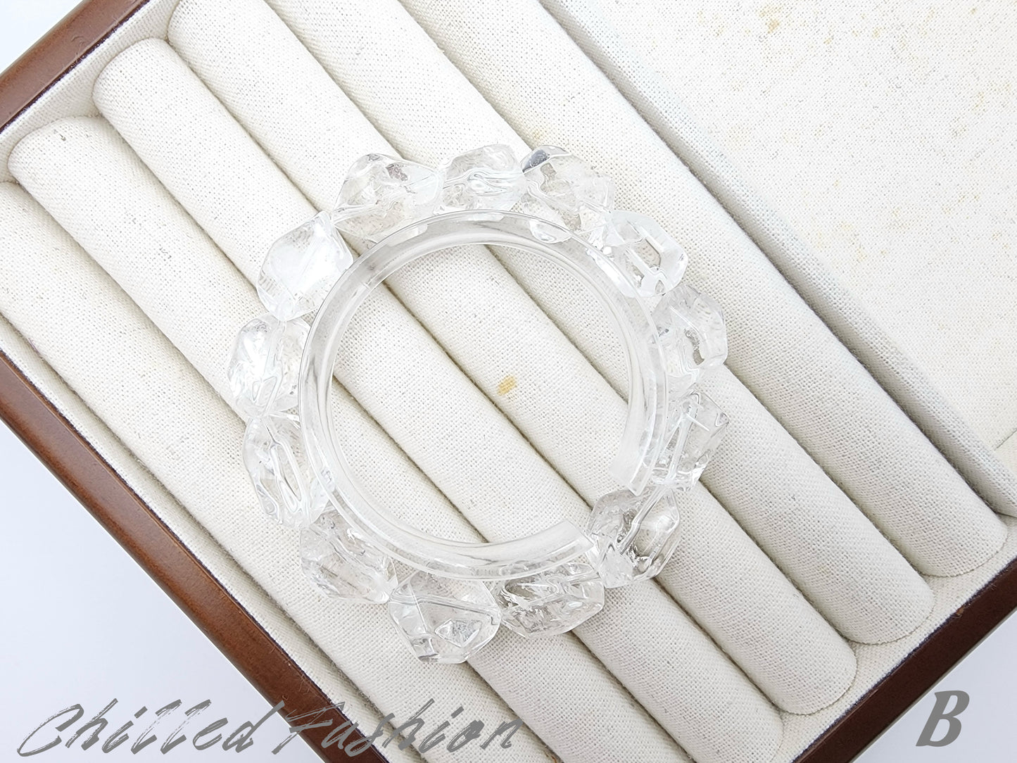 [Bracelet] Faceted Clear Quartz Bracelet