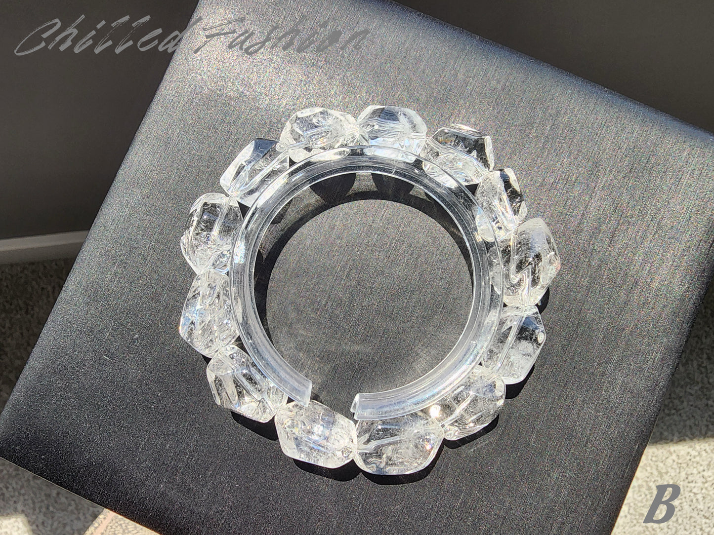 [Bracelet] Faceted Clear Quartz Bracelet