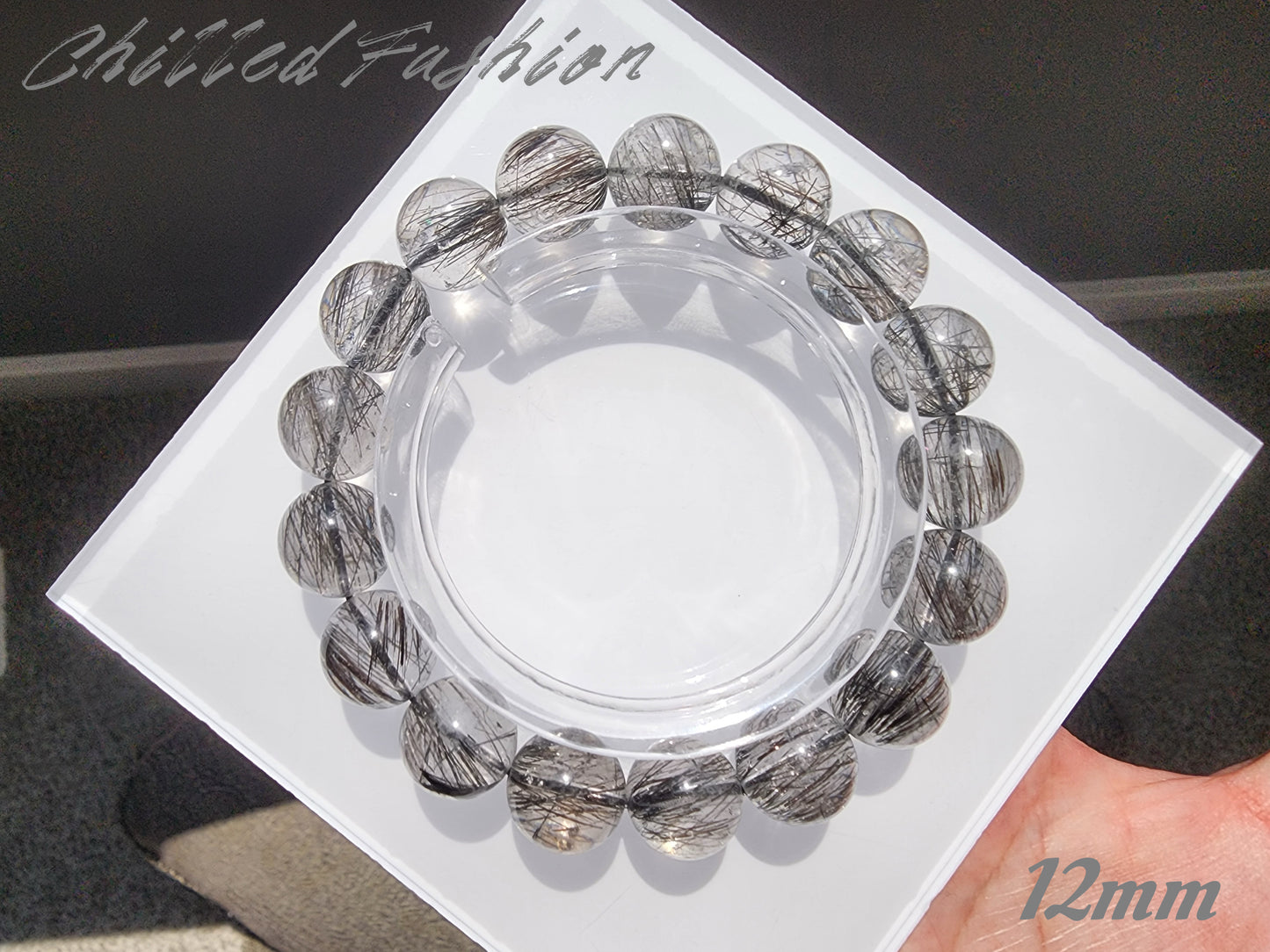 [Bracelet] Lace Black Rutilated Quartz Bracelet