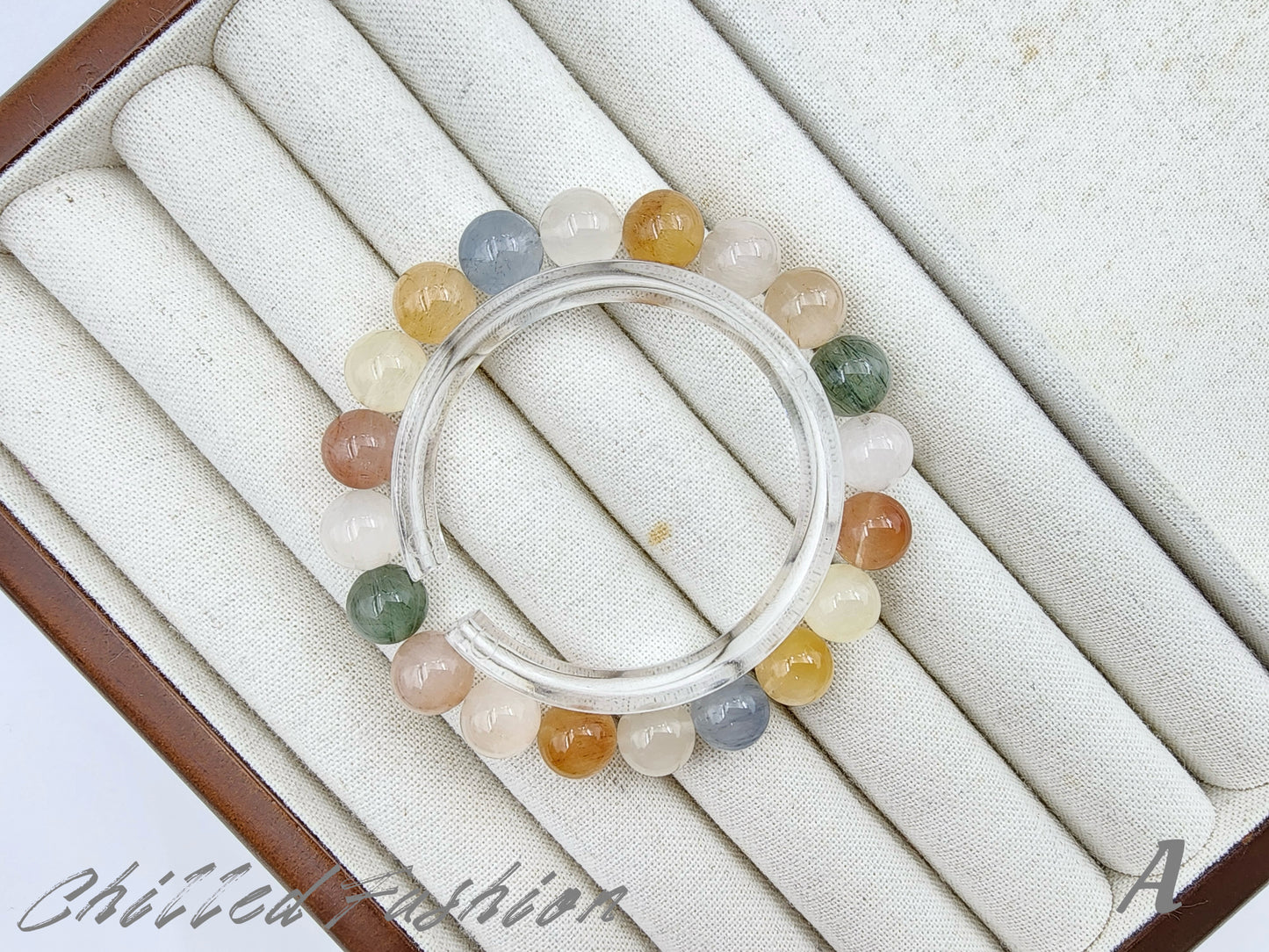 [Bracelet] 9mm Colorful Rabbit Hair Quartz Bracelet