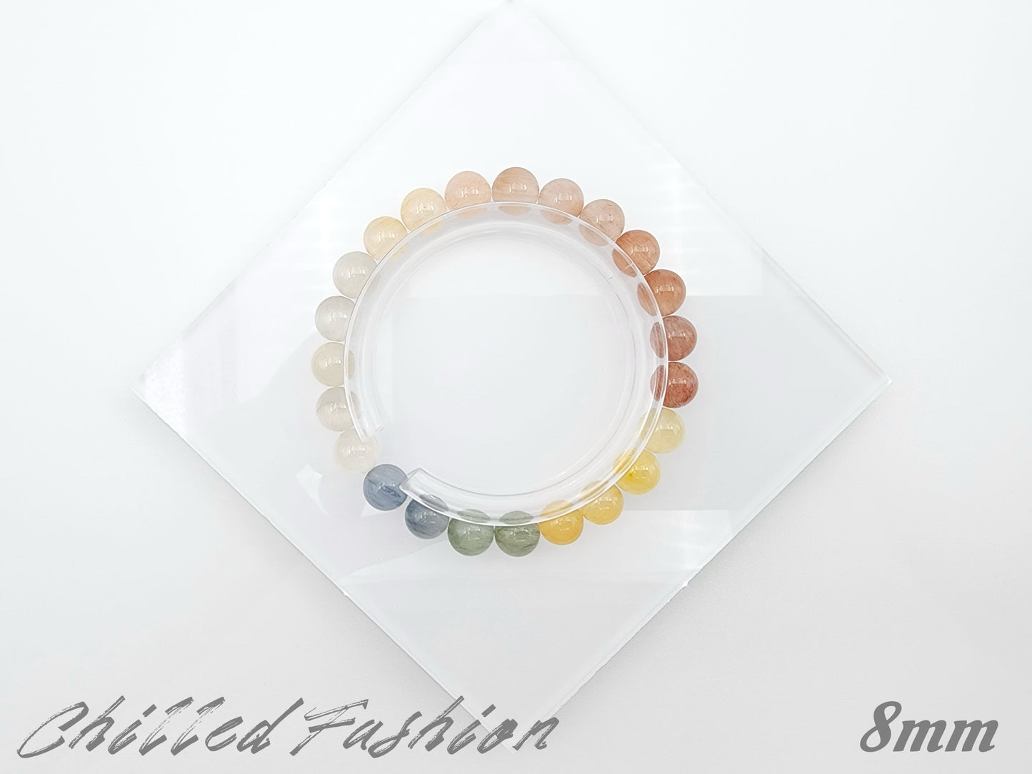 [Bracelet] Rainbow Rabbit Hair Quartz Bracelet