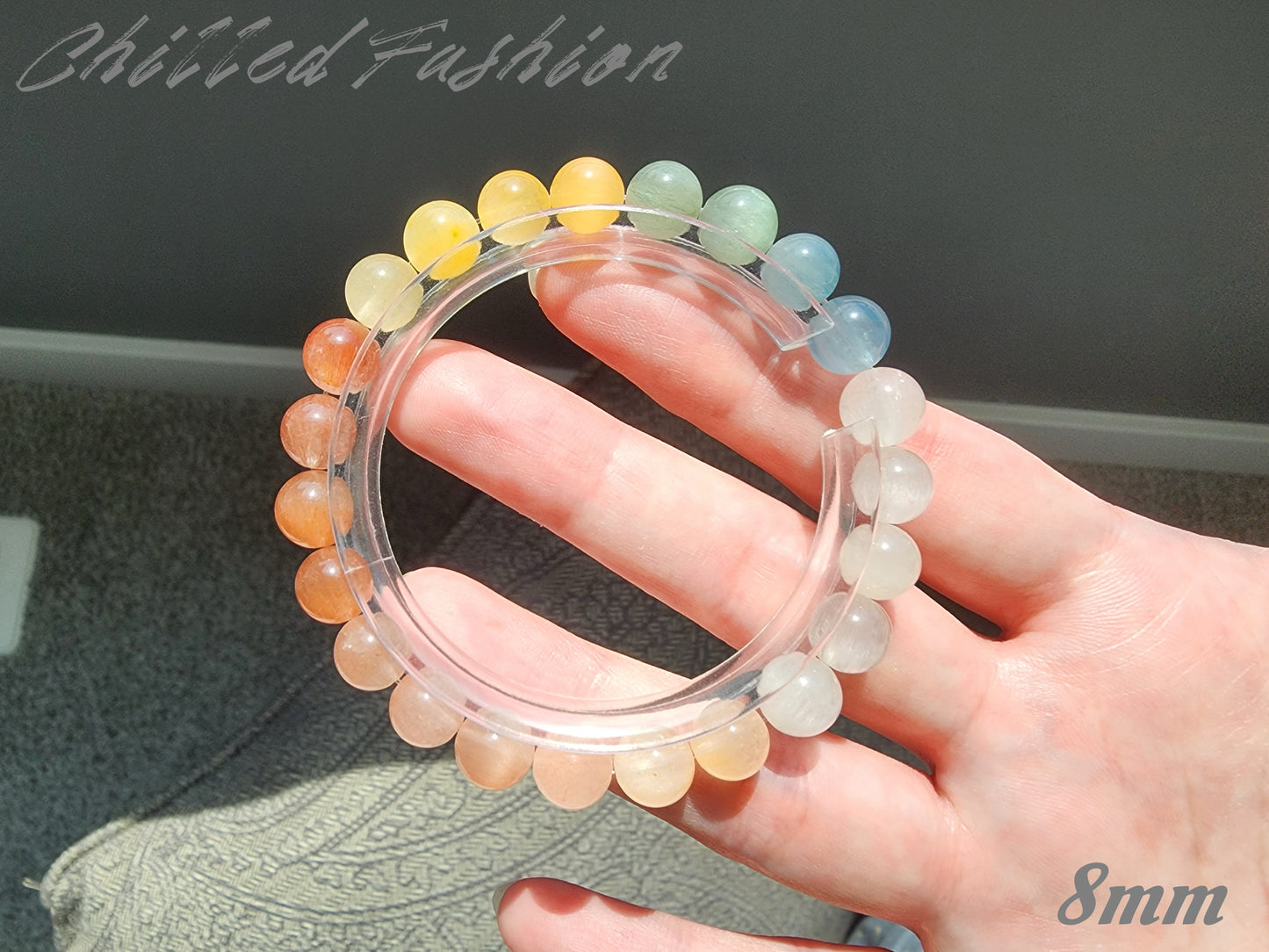 [Bracelet] Rainbow Rabbit Hair Quartz Bracelet