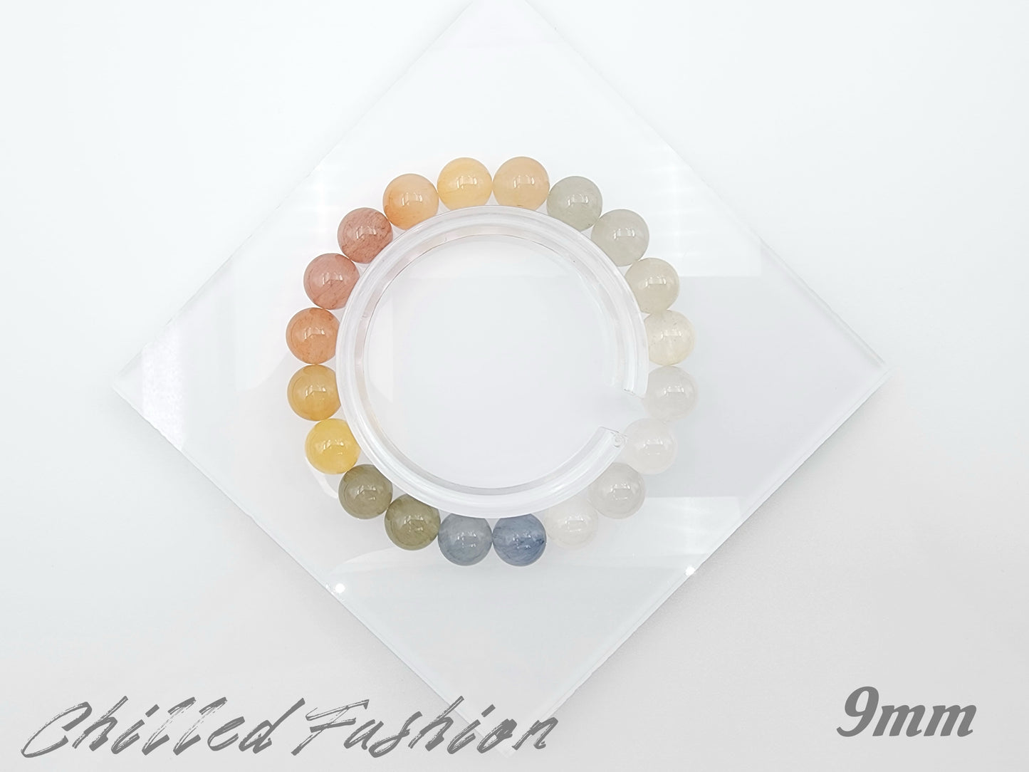 [Bracelet] Rainbow Rabbit Hair Quartz Bracelet