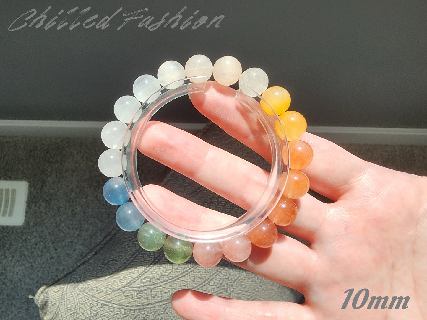 [Bracelet] Rainbow Rabbit Hair Quartz Bracelet