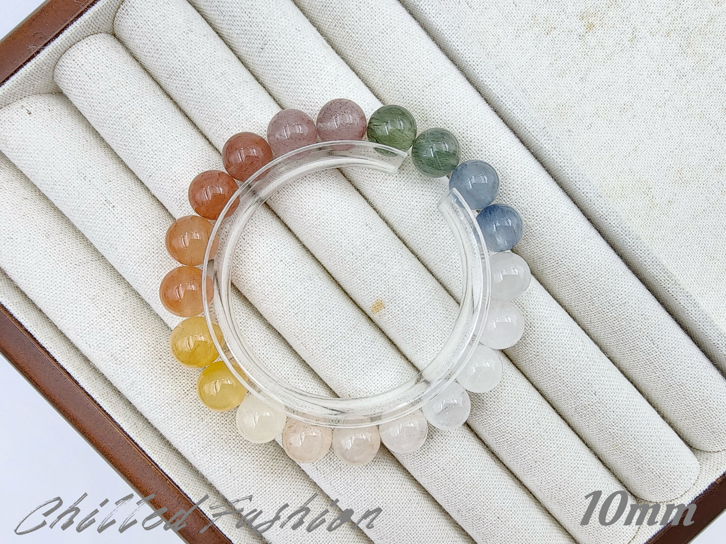 [Bracelet] Rainbow Rabbit Hair Quartz Bracelet