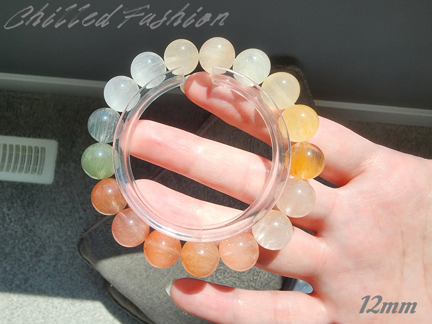 [Bracelet] Rainbow Rabbit Hair Quartz Bracelet