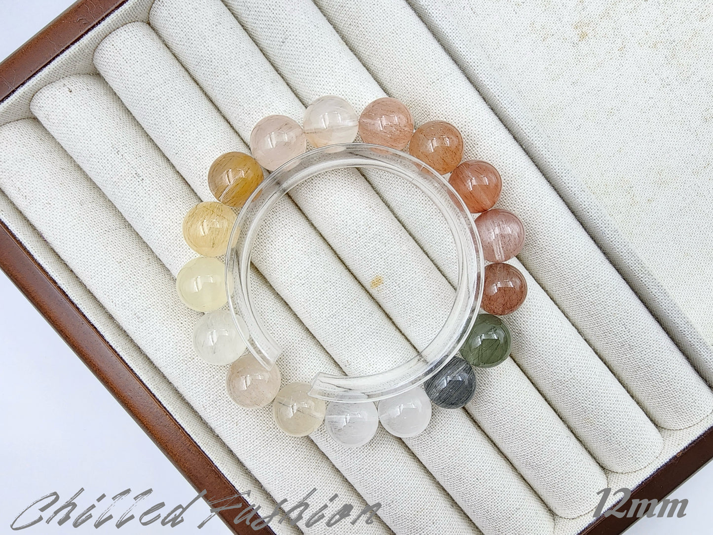 [Bracelet] Rainbow Rabbit Hair Quartz Bracelet