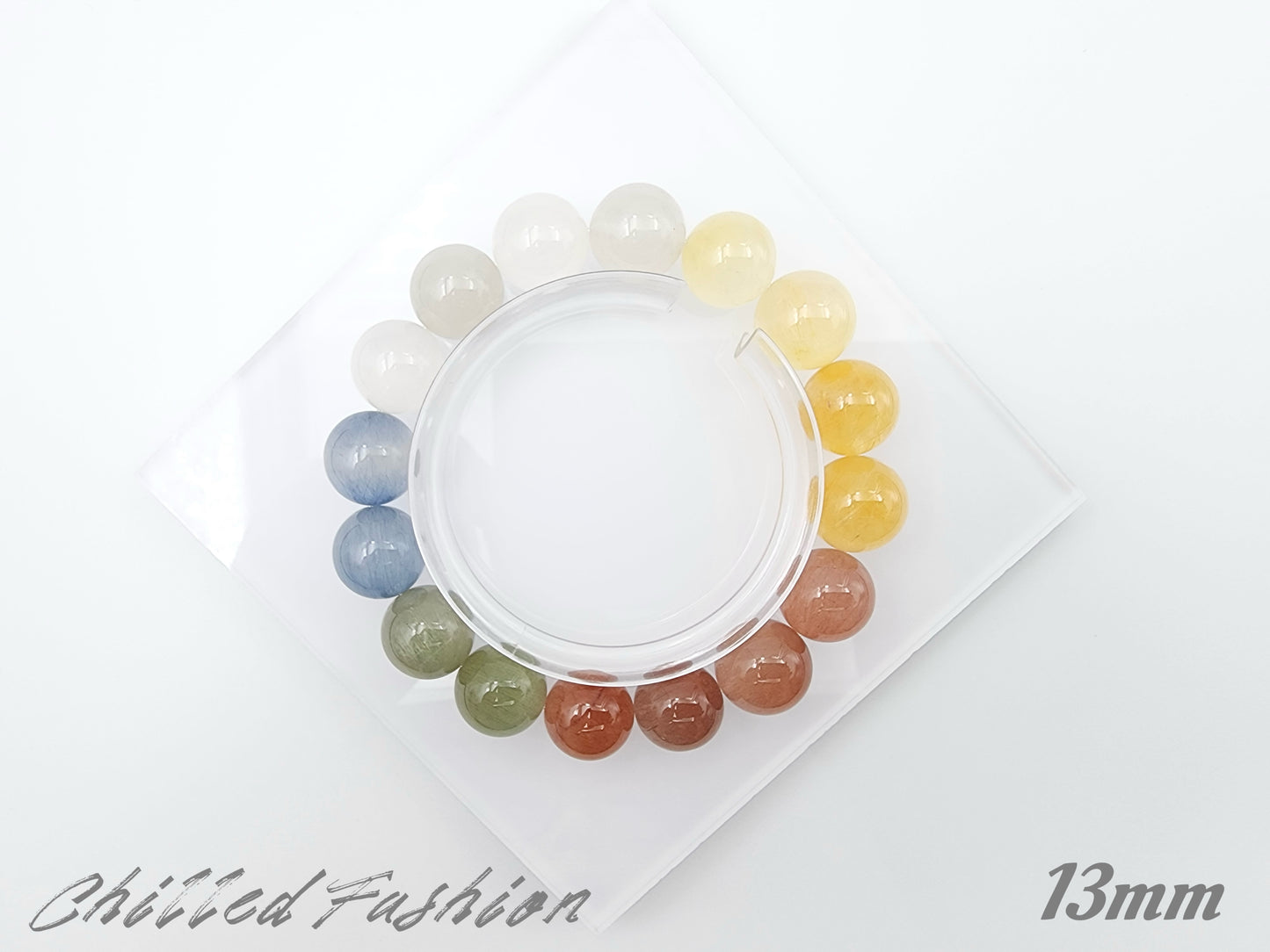 [Bracelet] Rainbow Rabbit Hair Quartz Bracelet