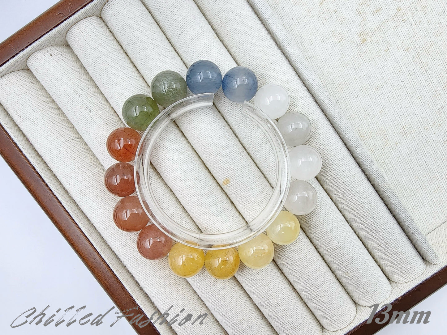 [Bracelet] Rainbow Rabbit Hair Quartz Bracelet